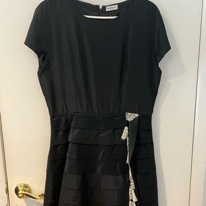 Italian Black Lace Midi Dress